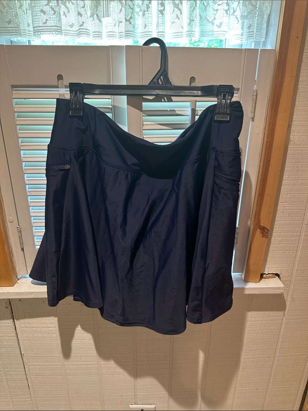 Navy Athletic Skort with Side Pockets